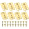 PATIKIL Cerniere Piccole 1 Pollice, 8pz Mini Cerniere per Portagioie con Vite per Gioielli, Scatole Legno, Ante, Cassetti, Cancelli, Oro
