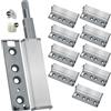 Leyrens Serranda per porte push-to-open, 10 pezzi acciaio inox touch latch close damper buffer, ante chiusura magnetico, per chiusura ammortizzata serratura e ante armadietti cassetti