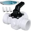 Generic Valvola di commutazione per piscina - Valvola per piscina a 3 vie, porte sigillate in silicone, impugnatura rotante, connettore per tubo Spa | Gruppo idrico da giardino all'aperto per di