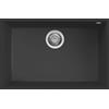 Elleci Lavello Elleci Incasso 1 vasca 67x44 Quadra 120 Sottotop Granitek Nero LGQ12040BSO