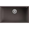 Elleci Lavello Elleci Incasso 1 vasca 76x44 Quadra 130 Sottotop Keratek Cocoa LKQ13087BSO