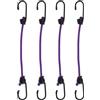 INFINAUTO Corde Elastiche Con Ganci Viola 4pz Per Moto 30cm Regolabili | Materiale: Metallo E Polipropilene. Per Camion, Per Rimorchi, Per Cargo, Per Bagagli. Fibbia Metallico. Riflettenti.