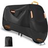 CIHAQQ Telo Coprimoto da Esterno Impermeabile per Piaggio Beverly S 400 HPE, Oxford Copri Moto da Esterno con Fori di Blocco Anti UV Copertura Moto Universale,Black