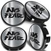 SkinoEu Compatibile con Coprimozzo VW 65mm Copricerchi Tappi Ruota Cerchi Lega Ricambio Nero Argento No Fear CVZ 4