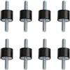 SHENGYULONG 8 Pezzi per Silent Bloc M6, Silent Bloc in Gomma, Supporti in Gomma Anti-vibrazione, Supporti M6 per Ammortizzatore, per Motori di Auto (M6*18 D20*H15)