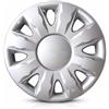 Generico Set 4 Copricerchi 15 Pollici Compatibili con Renault Modus dal 2004 in Poi - Clio 2005> - Coppe Ruota Decorative per Cerchi R15 - Design Elegante, Montaggio Facile, Colore Silver/Grigio