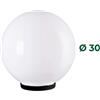 Fumagalli Sfera da giardino a globo in policarbonato per lampione bianco opale D.30 CM 1XE27 per palo da 6 cm