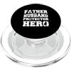 NextLevel Merch Stampa posteriore Father Husband Protector Hero PopSockets PopGrip per MagSafe