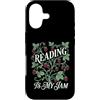Cottagecore Bookworm Strawberry Graphics Custodia per iPhone 17 Reading Is My Jam Amante dei libri Botanico Fragola Art