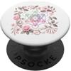 Metatron's Cube Cosmos Metatron Cube con rosa PopSockets PopGrip Adesivo