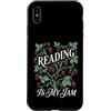 Cottagecore Bookworm Strawberry Graphics Custodia per iPhone XS Max Reading Is My Jam Amante dei libri Botanico Fragola Art