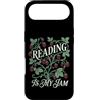 Cottagecore Bookworm Strawberry Graphics Custodia per iPhone Air Reading Is My Jam Amante dei libri Botanico Fragola Art