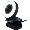 Razer Kiyo - Fotocamera di trasmissione con anello di luce (fotocamera web USB, video HD 720p, 60 FPS, compatibile con Open Broadcaster Sofware, Xsplit, autofocus, connessione per treppiede) Nero