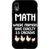 Funny Math Teacher Algebra Geometry Gift Custodia per iPhone XR Matematica in cui gli agricoltori hanno polli problema numerico divertente