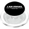 Minimalist For Sleep Deprived Coworker Sarcastic Awake Saying Please Rispect My Privacy PopSockets PopGrip per MagSafe