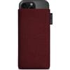 Adore June Classic Rosso-Bordeaux Custodia compatibile con iPhone 16 Pro Max 2024, Tessuto Resistente con Display di Pulizia Effetto