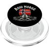 Norwegian Pride Ro Ro Norway Flag Ship D Row Norge Vintage Norvegese Viking Ship Norvegia Barca a remi PopSockets PopGrip per MagSafe