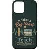 Teacher & Classroom Co. Custodia per iPhone 12 mini Vintage Insegnante Cuore Libri Matita Classe Umorismo
