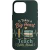 Teacher & Classroom Co. Custodia per iPhone 16 Pro Max Vintage Insegnante Cuore Libri Matita Classe Umorismo
