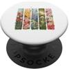 Bloom & Petal Designs Scena della natura floreale del giardino dell'acquerello vibrante PopSockets PopGrip Adesivo