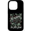 Cottagecore Bookworm Strawberry Graphics Custodia per iPhone 14 Pro Reading Is My Jam Amante dei libri Botanico Fragola Art