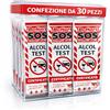Bottari Italy Bottari S.O.S - Alcol Test Monouso Certificato UE 0,2 g/L, Etilometro USA e Getta Portatile, 4 Livelli di Rilevazione, Risultato Rapido, Confezione 30 Pezzi