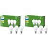 PHILIPS LED Lampadina Goccia Smerigliata Classe A Ultra Efficiente, 3 Pezzi, 60W, E27, Luce Bianca Calda (Confezione da 2)