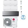 Lg Climatizzatore Condizionatore LG Dualcool Libero Smart + Artcool Mirror AI Air R32 Wifi Trial Split Dual Inverter 9000 + 9000 + 12000 BTU con U.E. MU3R19 Classe A+++/A++ NOVITÀ 2026