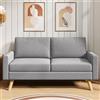 Blishom Divano moderno a 2 posti, Divanetto,Divano con braccioli con 2 cuscini per soggiorno,camera da letto,ufficio,facile da montare,146 x 71 x 86 cm,Grigio chiaro