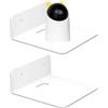 Generico Supporto da parete per mensola per altoparlanti - Mini mensola sospesa adesiva in metallo bianco 12,5 cm | Supporto per telecamera di sicurezza con altoparlante intelligente | Portaoggetti da parete s