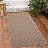 CARPETIA Tappeto resistente robusto per esterni Corridoio Motivo rombi beige-nero resistente per interni ed esterni resistente alle intemperie effetto iuta 60 x 180 cm