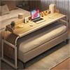 Generic Tavolino sopra Il Letto con Ruote, Altezza Regolabile, scrivania con rotelle, postazione di Lavoro per Computer Portatile sopra Il Letto, Ospedale,N(Color:colore legno)