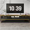 SUKY Mobile TV moderno, 180 x 38 x 45 cm, con tre cassetti e uno scomparto aperto, lucido, con luci LED che cambiano colore