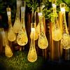 Aigostar Catena decorata con 50 Gocce a Led Bianco caldo 10 metri con pannello solare Aigostar