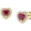 Amen Gioielli Orecchini Donna Amen DOLCE CUORE Rubino Argento 925 codice ETICUGRZ