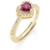 Amen Gioielli Anello Donna Amen DOLCE CUORE Rubino Argento 925 Dorato codice RTICUBRZ3