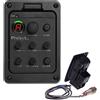 Junbyuhu Preamplificatore per Chitarra Un 3 Bande Equalizzatore per Chitarra Acustica EQ Equalizzatore Integrato Pickup Accordatore per Chitarra Acustica, Supporto del Controllo Vocale