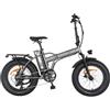 Smartway EMG M1X 48V Matt Titanium E-Bike Fat Bike Pieghevole 20"" 48V 10,4Ah Titanio Opaco"