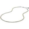 10:10 Collana Uomo Donna Lava Naturale ed Ematite 4mm - Regolabile, Acciaio Inox, Confezione Regalo - Made in Italy (bianco)
