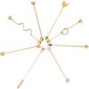 Mipcase Set da 8 Pezzi di Piercing Orecchio Industrial in Acciaio Inossidabile Oro Barre a Vite e Design a Freccia, Gioielli per Piercing Eleganti e Resistenti per Donna