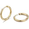 PROSTEEL Orecchini Uomo Donna 14mm Cerchio Piccoli Huggie Acciaio Impermeabile