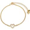VLNET Vestopazzo bracciale con charms CUORE/STELLA/LUNA/ZIRCONI placcato in argento e in oro.Lavorazione artigianale.Nickel tested.Unisex (cuore brillanti oro)