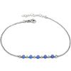 Damiano Argenti Cavigliera in Argento 925 con Zirconi Azzurri Tondi Argento