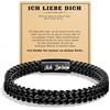 YIBONIKA Ich liebe Dich Geschenke für Männer, Armband mit Gravur Herren Geschenk für Mann Fohnhn Papa Nonno, Weihnachten Geburtstag, Liebe Valentinstag Anniversstag Geschenk für Luhn Freund Maran