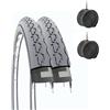 FFitness 2 Copertoni 24 X 1 3/8 (37-540) + Camere D'aria Pneumatici Grigi Coper