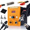 Rosfix Set Saldatrice ad aria calda 858D - 700 W, 100-500 °C, indicatore LED, 3 ugelli | ESD SICURE, raffreddamento automatico | per elettronica, saldatura in plastica | tecnologia di saldatura