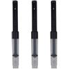 Tooloflife Convertitore di inchiostro per penna stilografica, 3 pezzi, nero, calibro 0,34 cm/0,26 cm