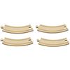 Fun World Toys Pacchetto di espansione per binari ferroviari in legno, compatibile con il sistema ferroviario in legno Thomas Brio Bigjigs (binario curvo da 17 cm)