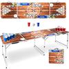 Stagecaptain Beer Pong Tavolo Bavaria, Facile da Pulire, 2 Maniglie