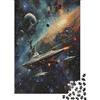 9K4D7V2G Astronave nello Spazio Puzzle 1000 Pezzi Carta Puzzle per Adulti Scenario Cosmico Relax Attenzione Regalo Decorazione Casa 38x26cm/1000pcs